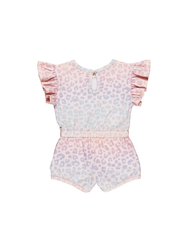 Huxbaby Rainbow Hux Frill Playsuit Rainbow Hidden Hux Print in Multi Colour