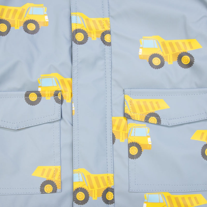 Korango truck raincoat polar fleece lined in light blue