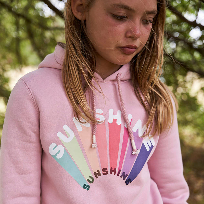Alphabet Soup sunshine hoody in dusty pink
