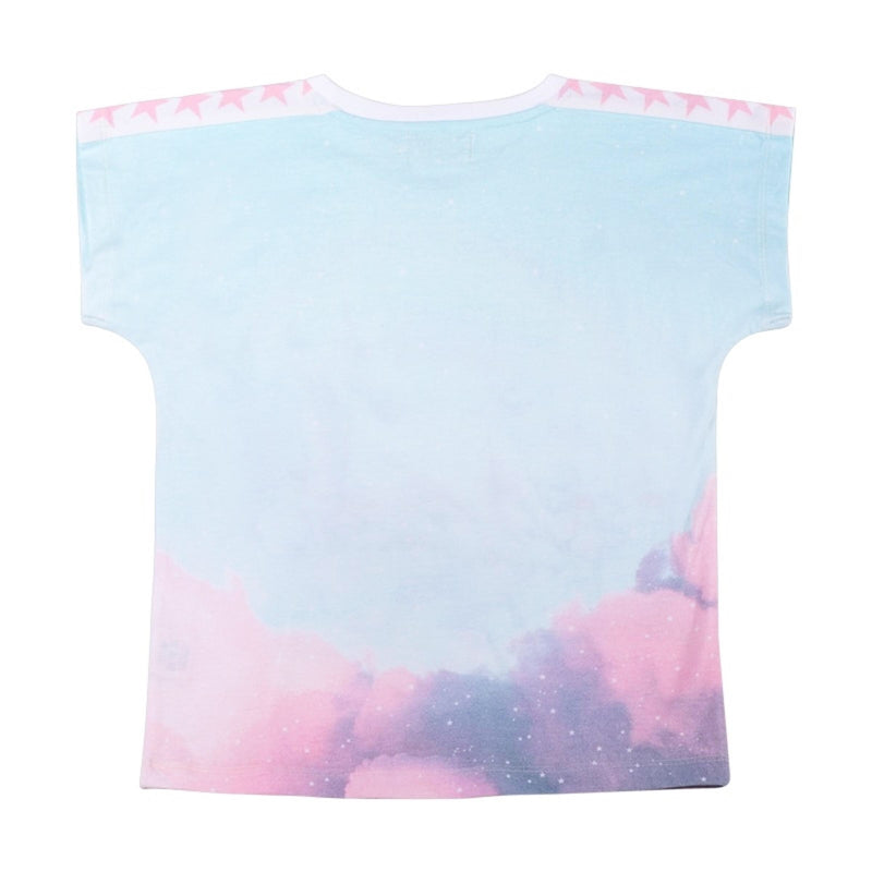Paper Wings Simple T- Shirt Unicorn Clouds in multi colour