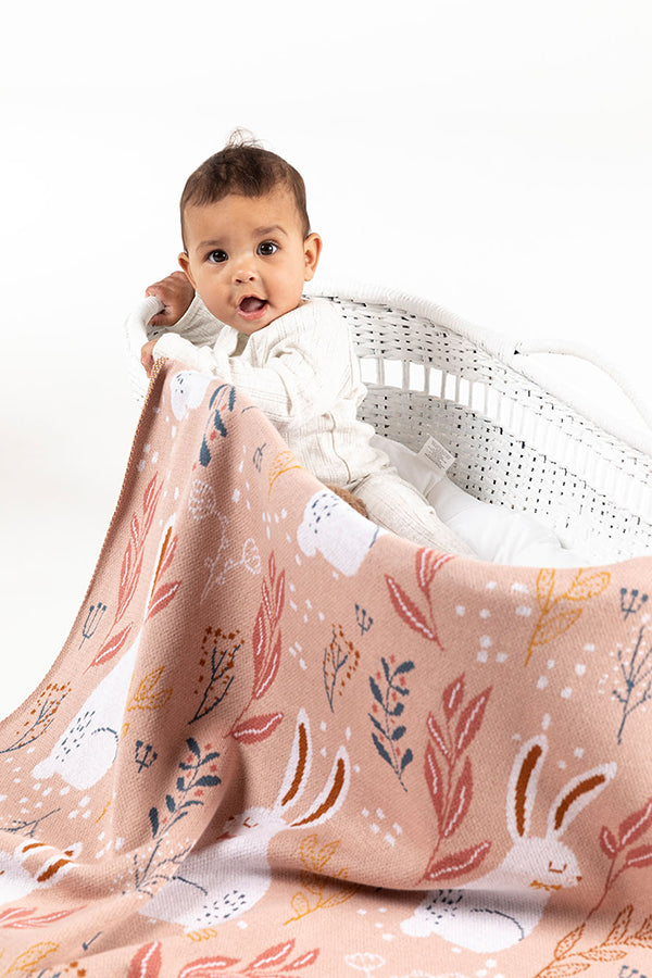Indus Baby Blanket Nature Bunny  in multi colour