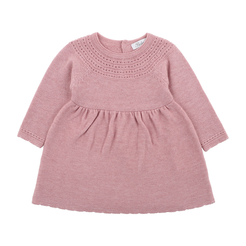 Bebe Ella knit dress in dusky pink