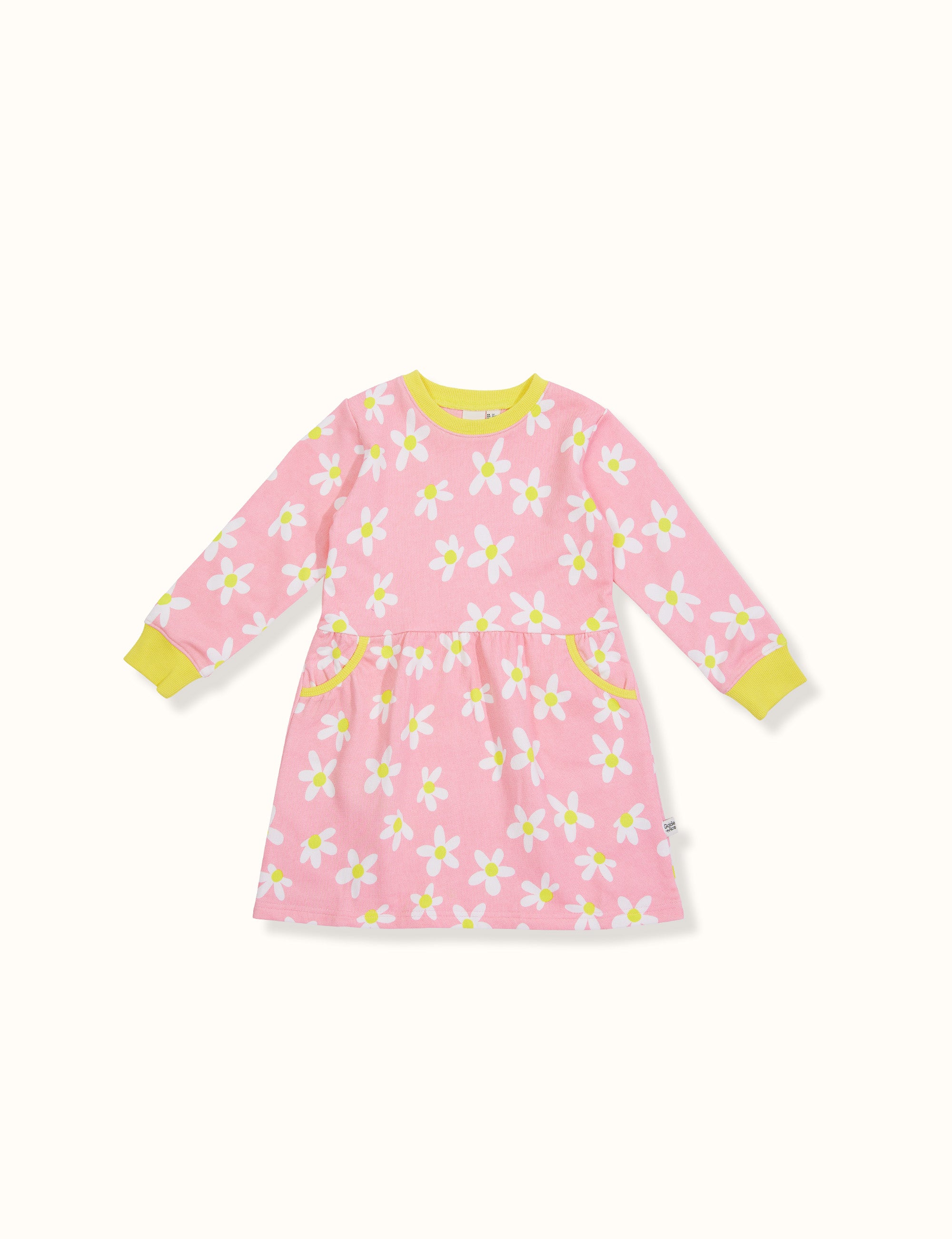 Goldie & Ace Dahlia Daisy Gathered Pocket Dress Pink Multi in Pink