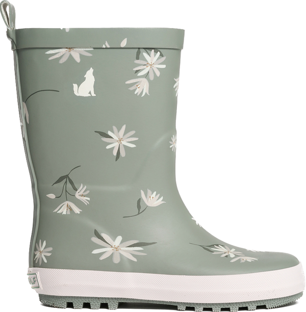 Crywolf Rain Boots Forget me Not In green floral