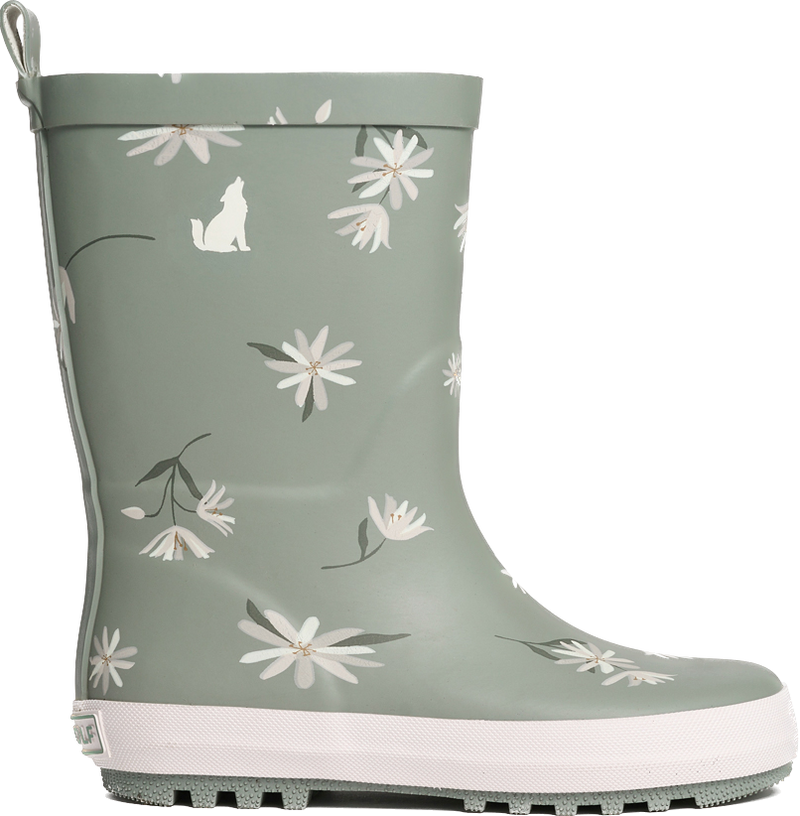 Crywolf Rain Boots Forget me Not In green floral