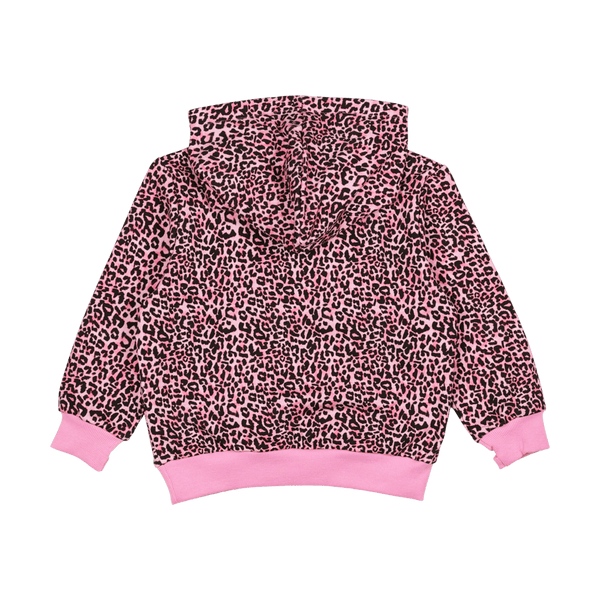 Rock Your Baby Pink Leopard Hoodie in pink