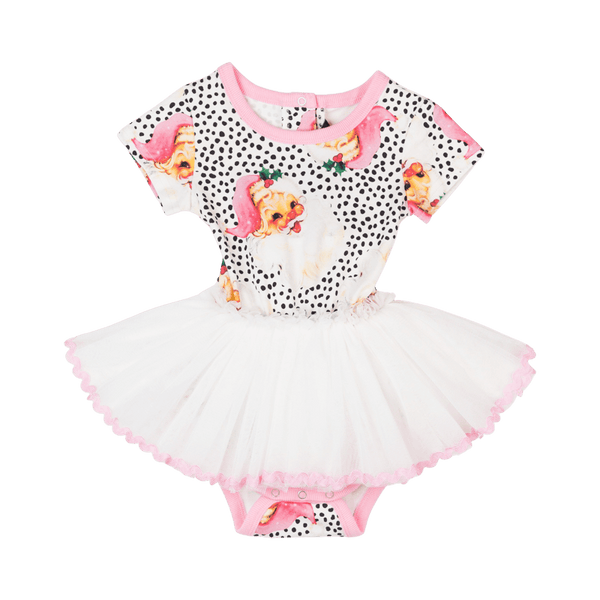 Rock your baby Polka dot Santa baby circus dress