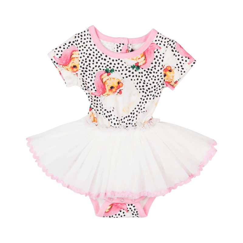 Rock your baby Polka dot Santa baby circus dress