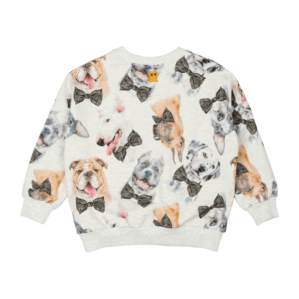 Rock Your Baby Black Tie Pups Baby Sweatshirt in Multi