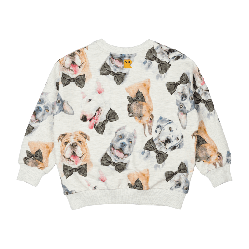 Rock Your Baby Black Tie Pups Baby Sweatshirt in Multi