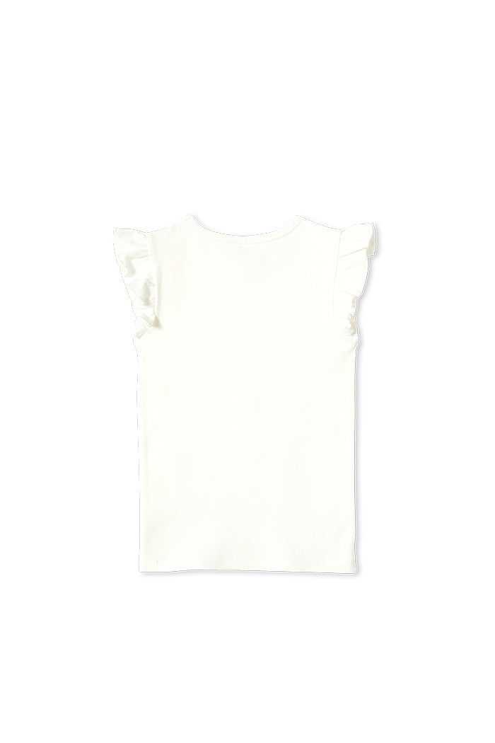 Milky baby white rib tee