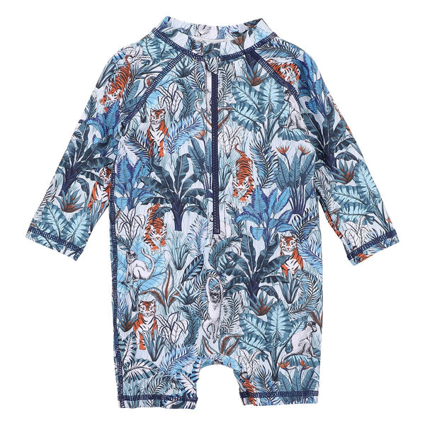 Bebe Matt print ls swimsuit