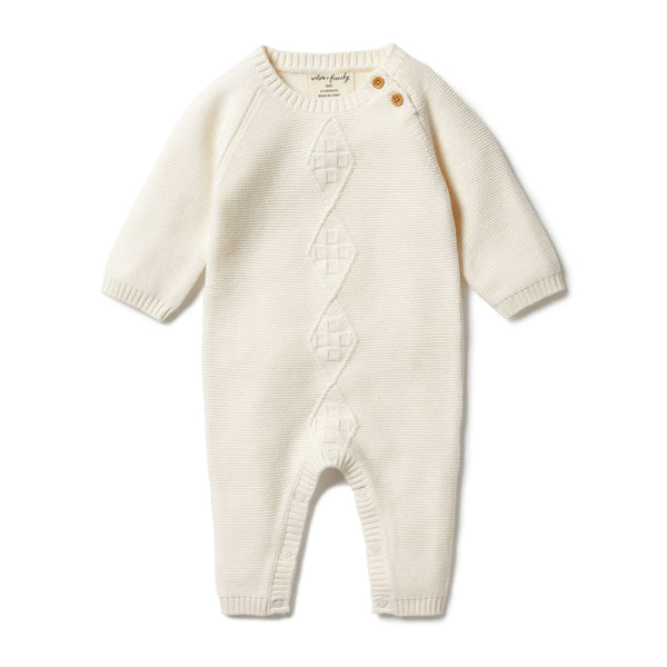 Wilson & Frenchy knitted mini cable grosuit gardenia