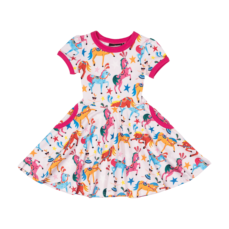 Rock Your Baby parade ringer waisted dress in multicolour