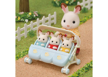 Sylvanian Families triplets stroller