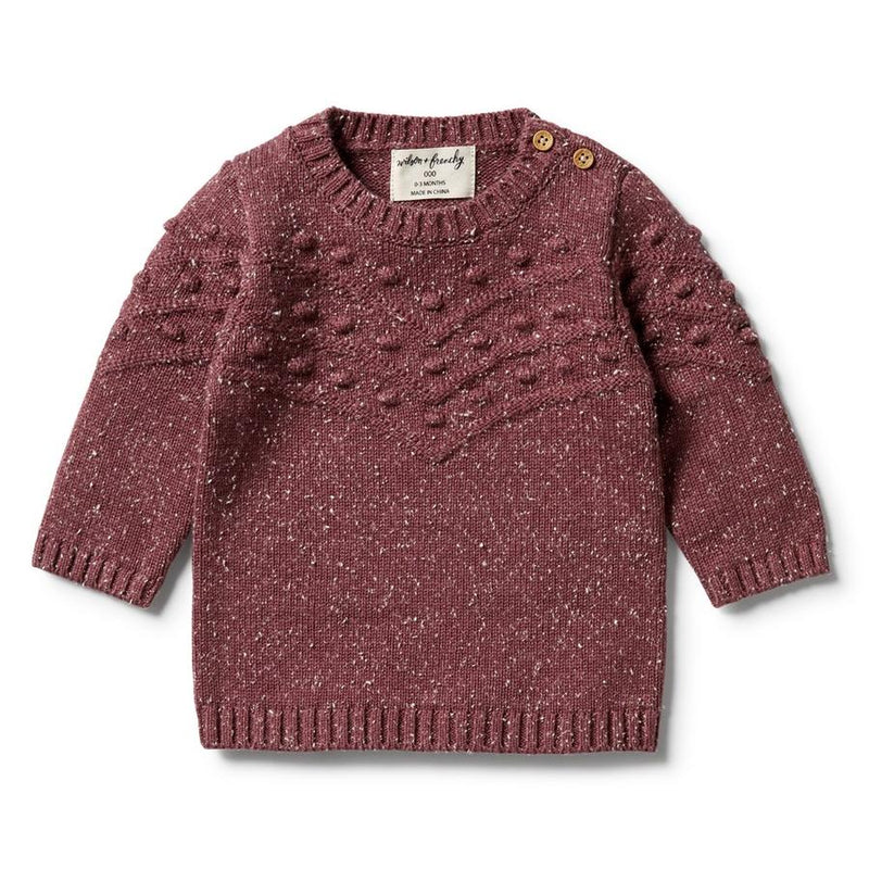 Wilson & Frenchy Knitted Bauble Jumper Wild Ginger fleck