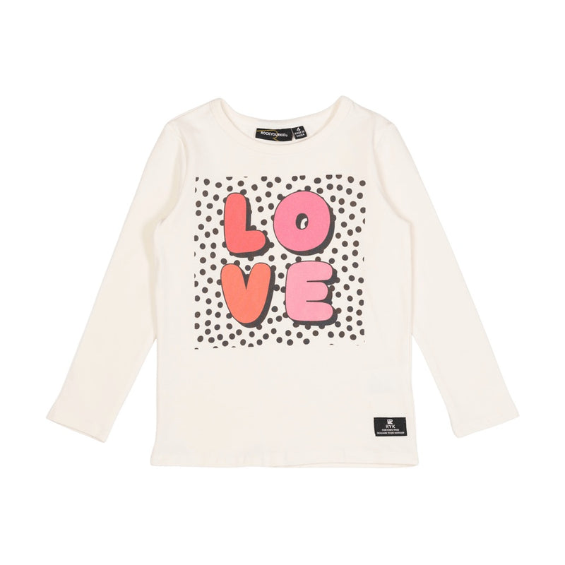 Rock your baby love to love long sleeve Tee in cream