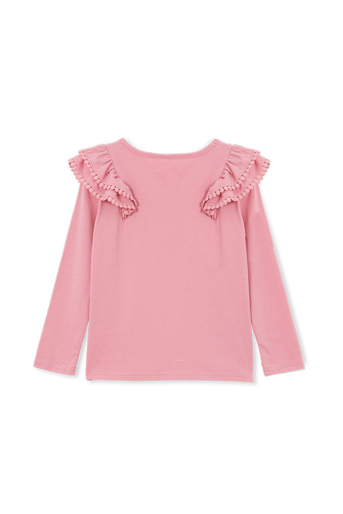 Milky long sleeve t-shirt with detail in Dusty pink