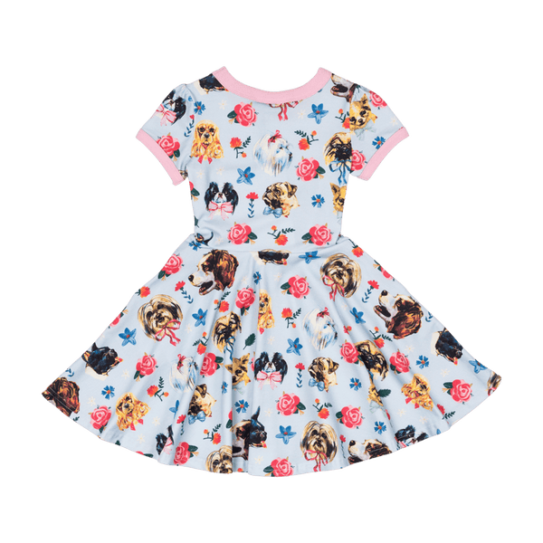 Rock Your Baby pups SS ringer waisted dress in floral