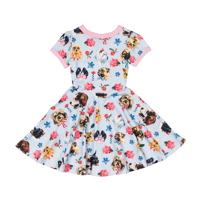 Rock Your Baby pups SS ringer waisted dress in floral