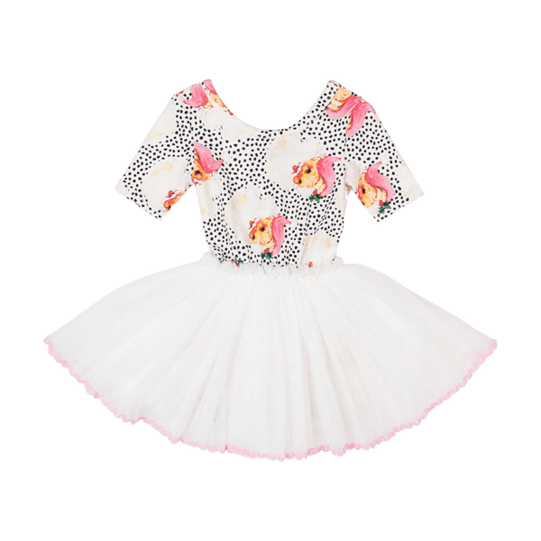 Rock your baby polka dot Santa Mabel circus dress in multi colour