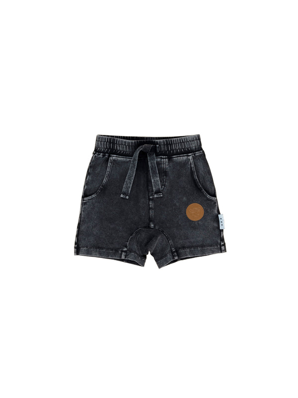 Huxbaby Vintage Jersey Slouch Short Vintage Black in Black