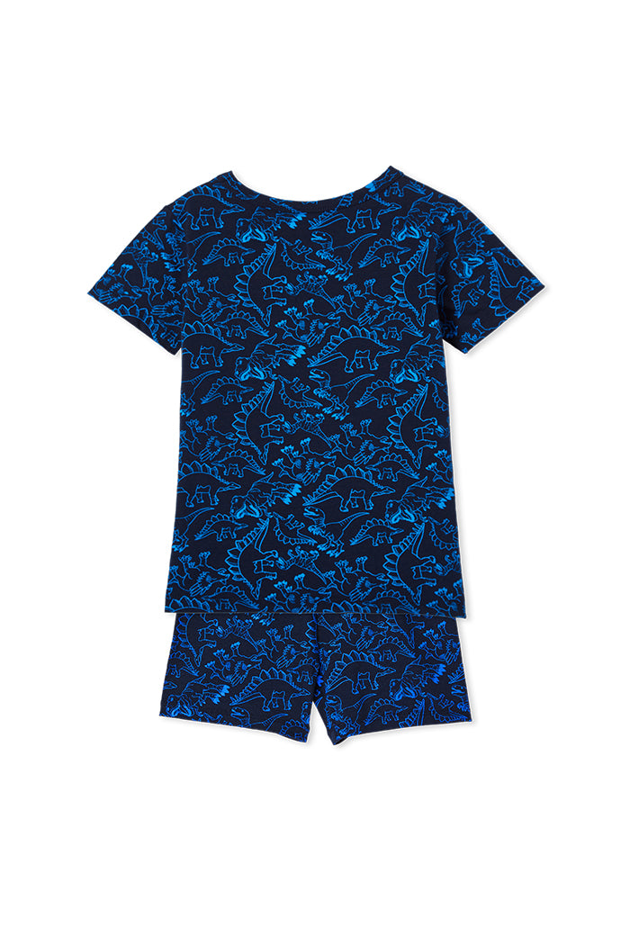 Milky Dinosaur Pj’s Multi Print Navy in Blue