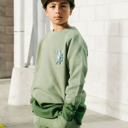 Band of Boys Joggers Green Dip Dye in Green
