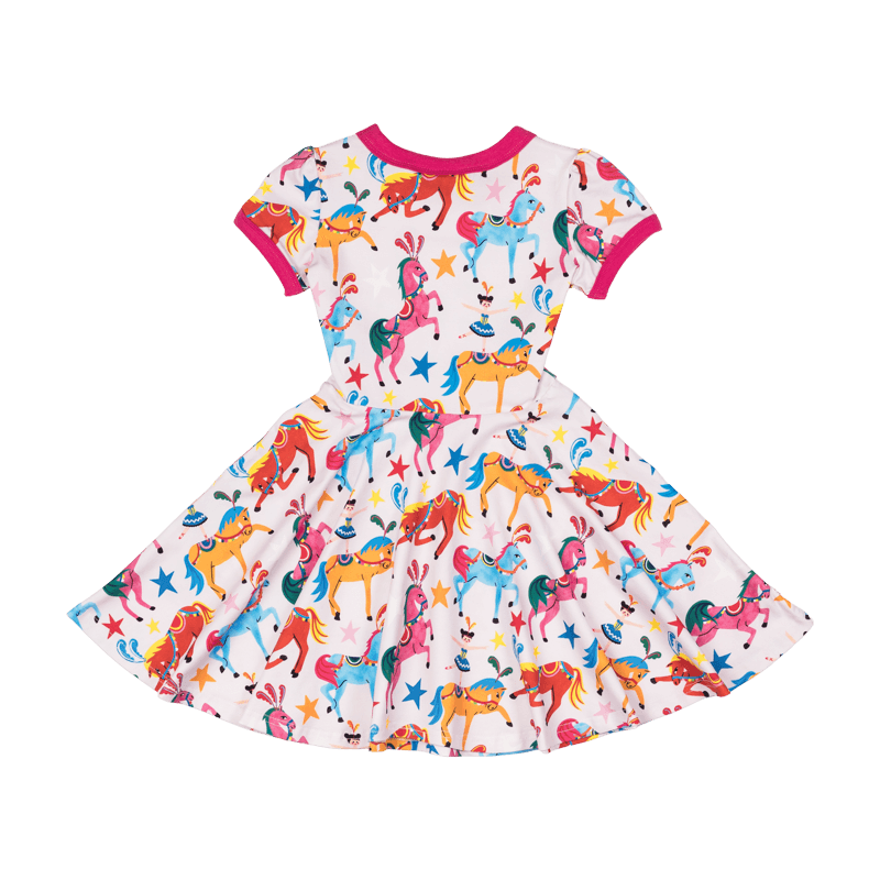 Rock Your Baby Parade Ringer Waisted Dress in Multicolour