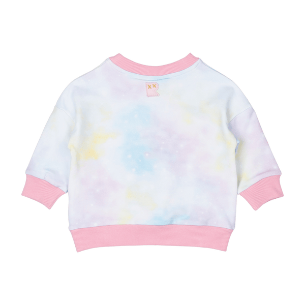 Rock Your Baby Pink Unicorn Baby Sweatshirt in Multi