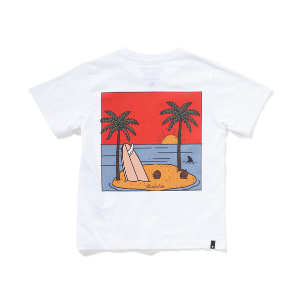 Munster Kids Surf Road SS Tee in white
