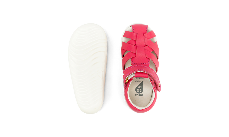 Bobux step up tropicana 11 sandal guava in pink