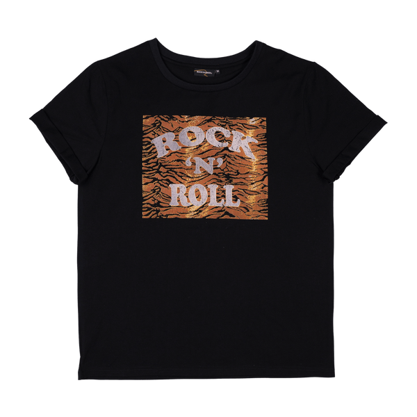 Rock your mumma ladies rock n roll T-shirt in black