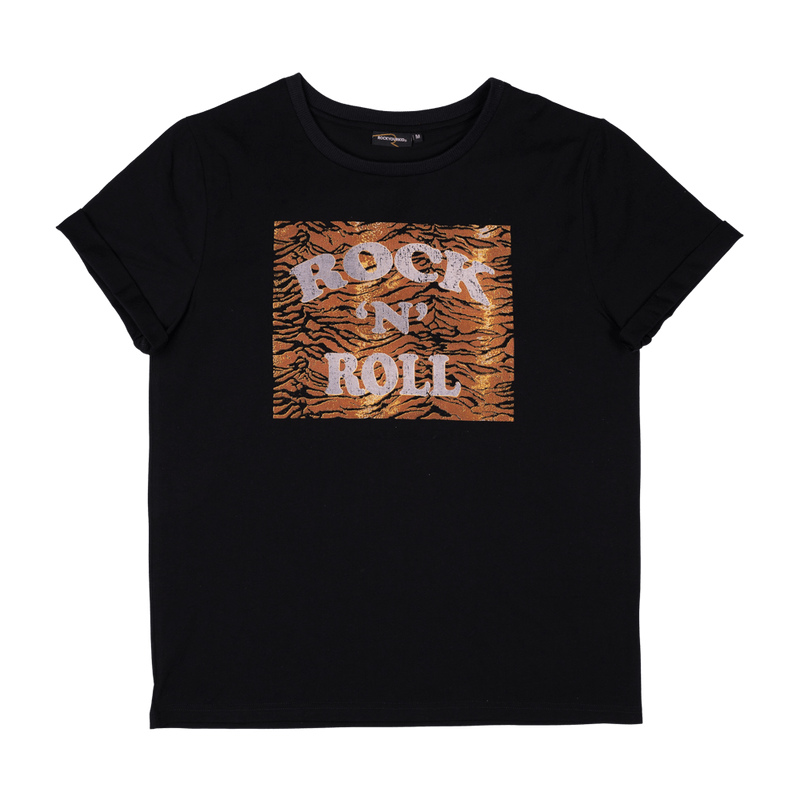 Rock your mumma ladies rock n roll T-shirt in black