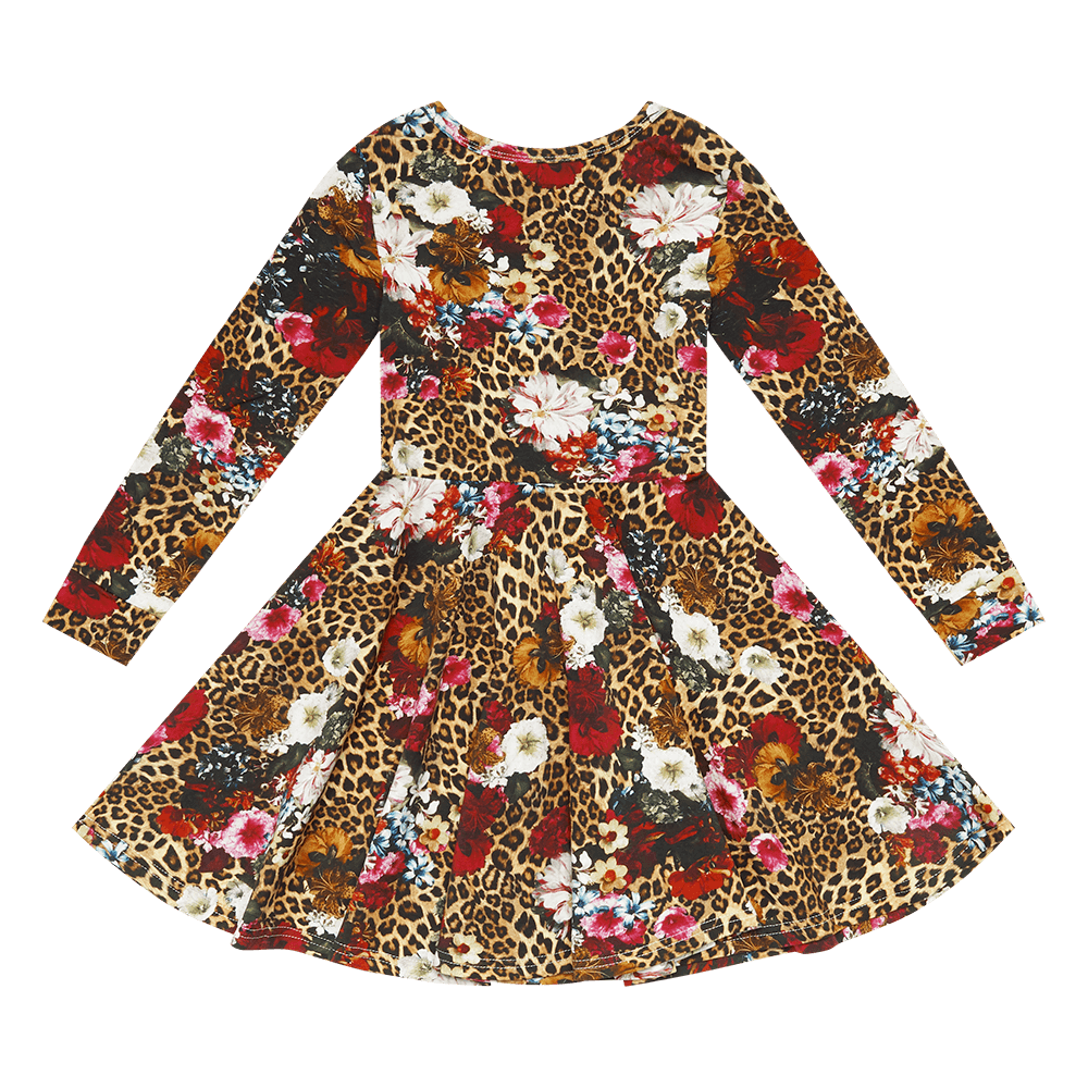Rock Your Baby Leopard floral waisted dress in floral