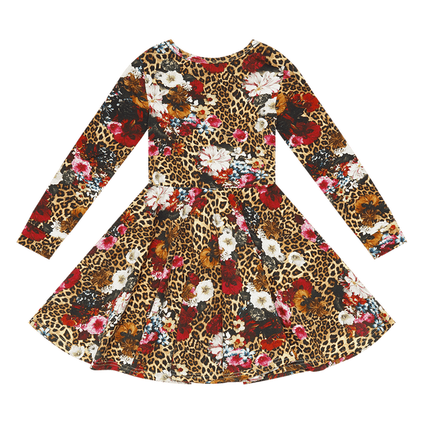 Rock Your Baby Leopard floral waisted dress in floral