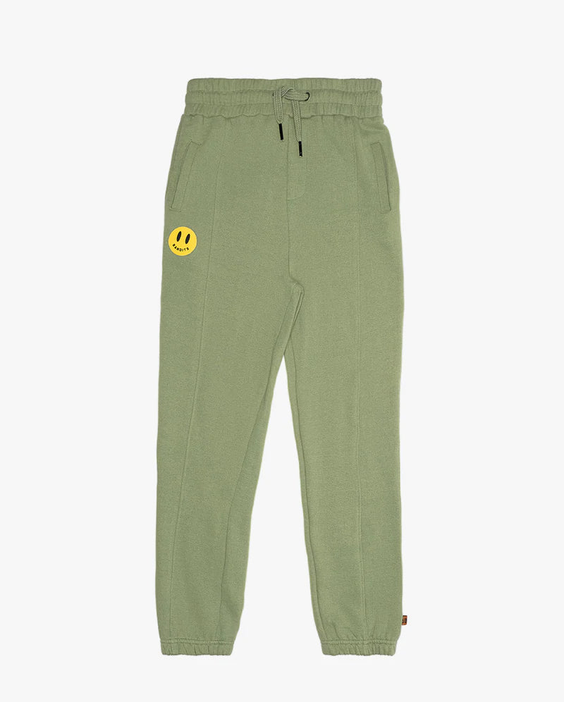 Bandits Band of Boys Smiley Fleece Moss Green Joggers in green