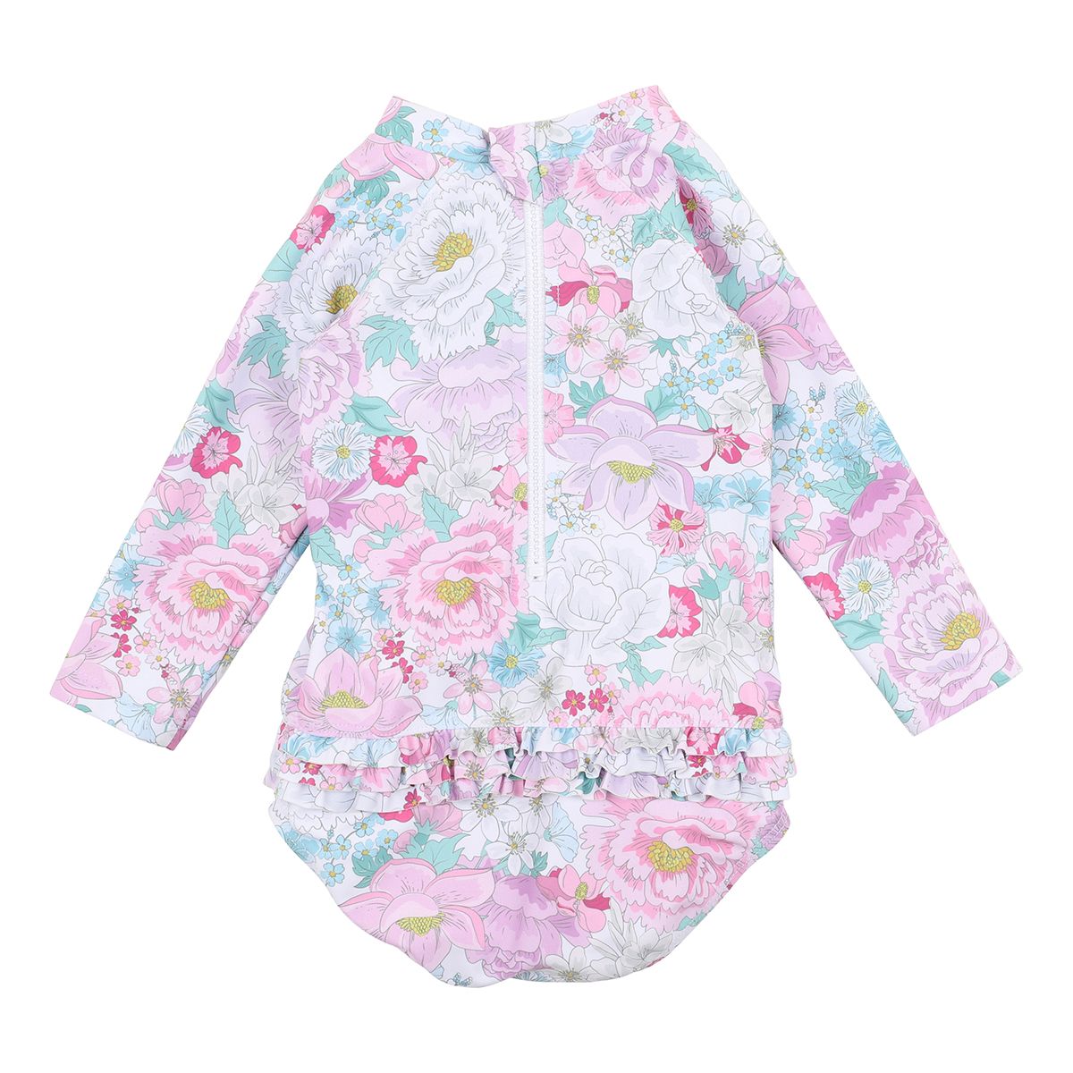 Bebe LS swimsuit blossom print in pink floral