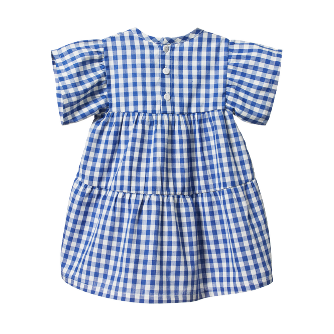 Nature Baby Esther Dress in Isle Blue Check