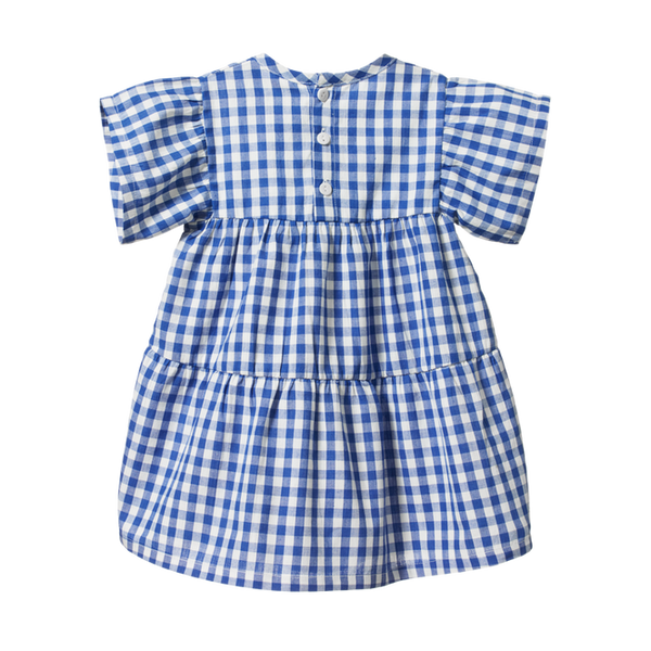 Nature Baby Esther Dress in Isle Blue Check