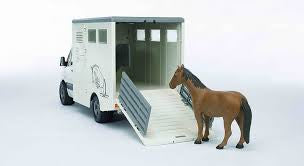 Bruder Mercedes Benz sprinter animal transporter with horse BR1:16