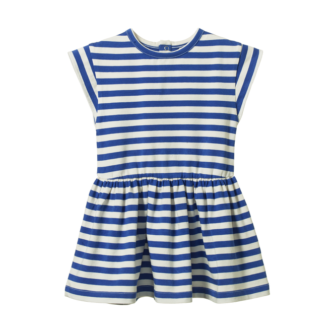 Nature Baby Twirl Dress Sea Stripe in Isle Blue