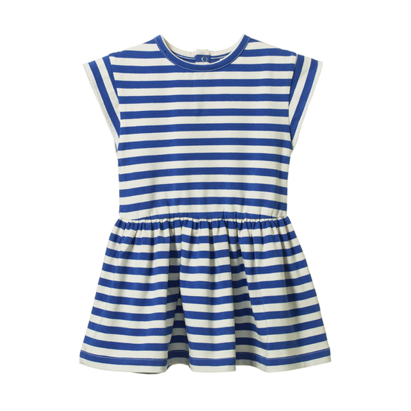 Nature Baby Twirl Dress Sea Stripe in Isle Blue