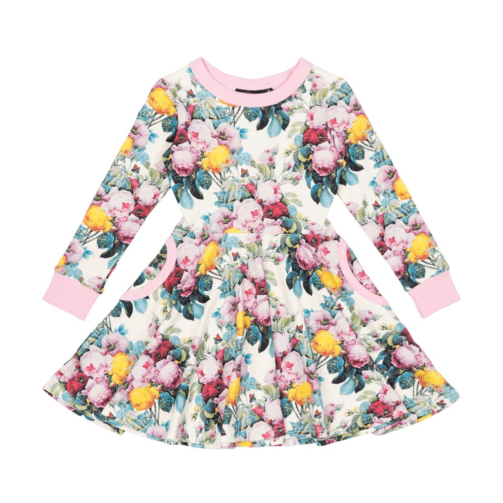 Rock your baby tallulah LS waisted dress in floral