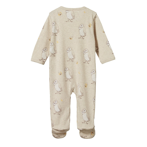 Nature Baby Cotton Stretch and grow Ruru print