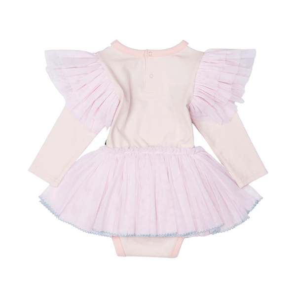 Rock Your Baby Little Puppy Baby Long Sleeve Circus Dress in Pink