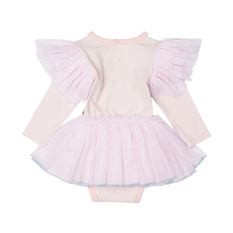 Rock Your Baby Little Puppy Baby Long Sleeve Circus Dress in Pink