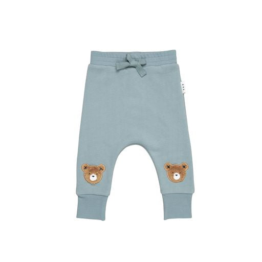 Huxbaby Furry Huxbear knee drop crotch pant teal in green