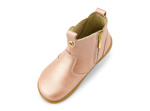 Bobux I-Walk Jodhpur Boot Rose Gold  in pink