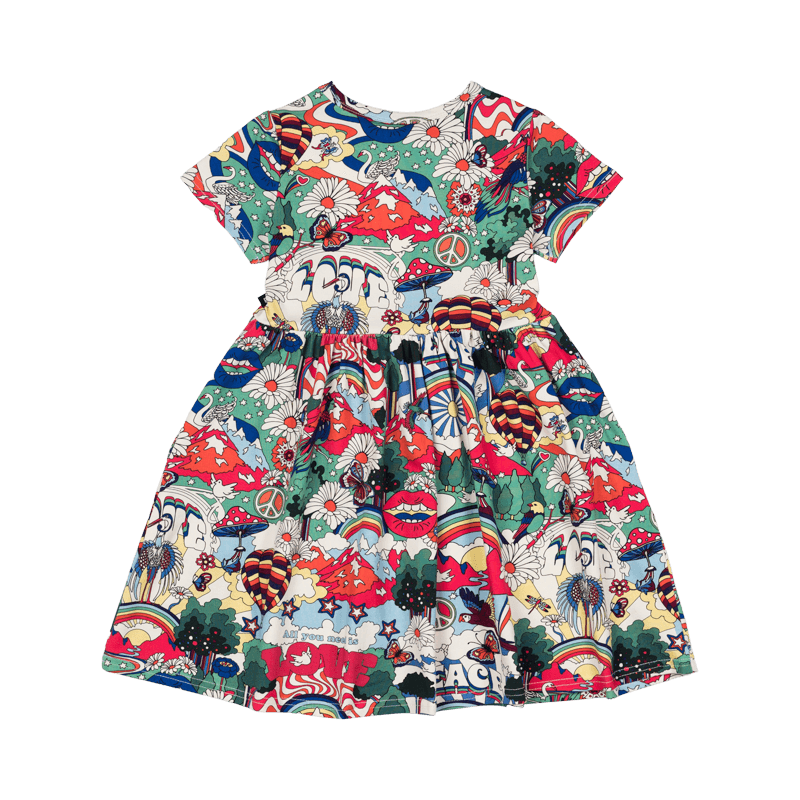 Rock your baby All you need is love dress in multi colour